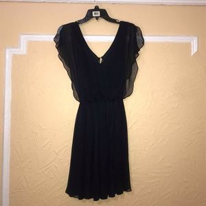 Navy Alice + Olivia Chiffon Dress
